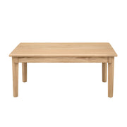 Scandi dohányzóasztal frontális nézet – letisztult, natúr kivitel