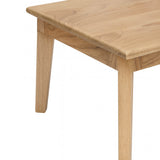 Mindifa dohányzóasztal részletfotó – lekerekített asztallap és faerezet