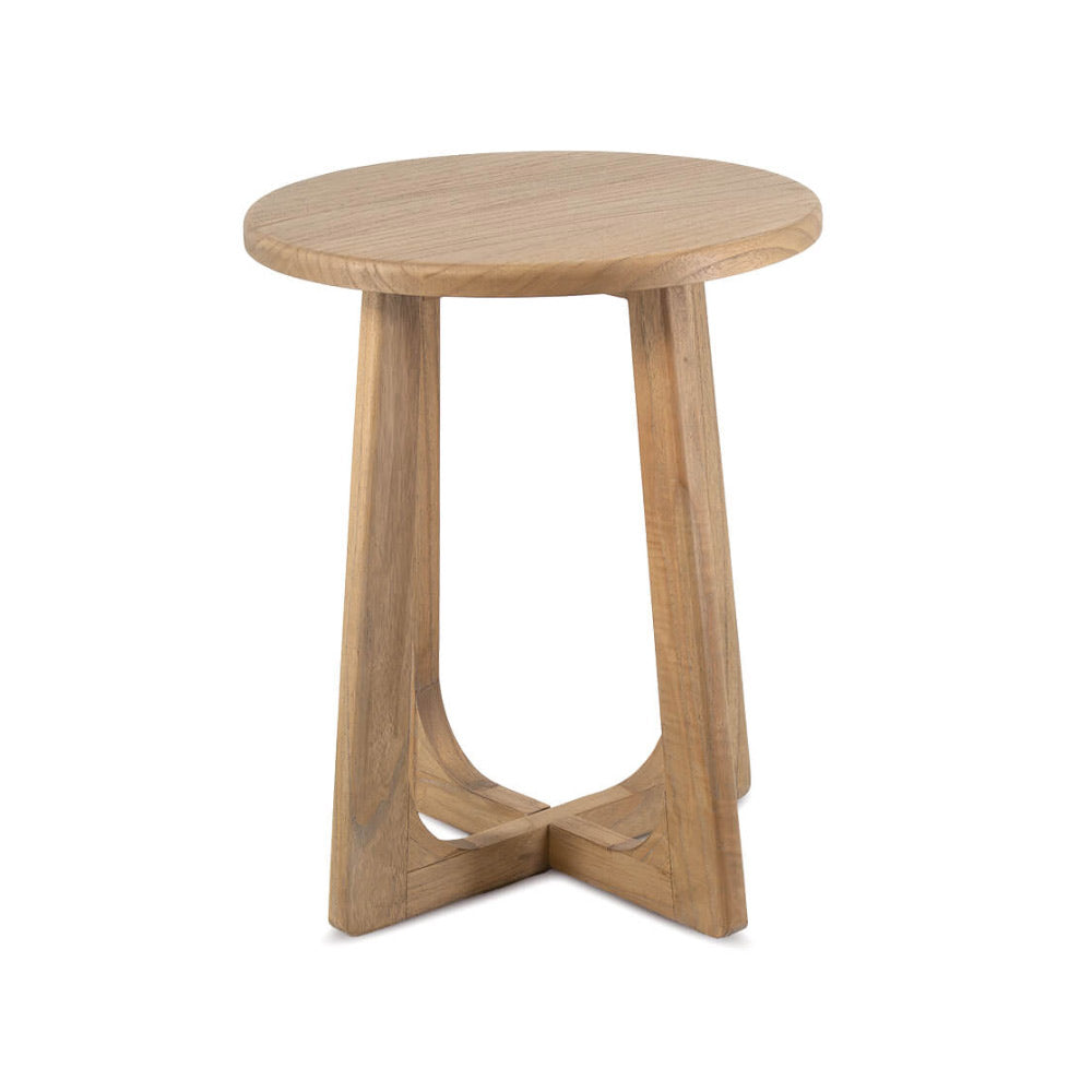 Natúr színű mindifa kerek lerakóasztal 45x45x55 cm – Scandi kollekció