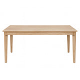 Scandi étkezőasztal frontális nézet – letisztult, natúr felület