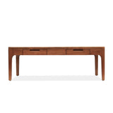 Oporto dohányzóasztal – előlnézet, retró ihletésű lekerekített formák