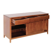 Oporto tálaló nyitott fiókokkal és részben nyitott tolóajtóval, belső tárolóval