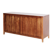 Mahagóni tálalószekrény hátulnézet, natúr fa felülettel