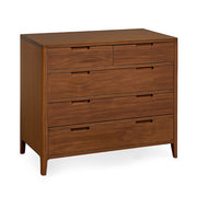 Oporto komód 110×45×90 cm – döntött nézet, mahagóni fa, öt fiókos kivitel