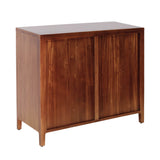 Oporto komód – hátoldali nézet, tömör mahagóni hátlap és lábak