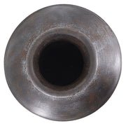 Mediterrán stílusú, antikolt hatású, bézs és rozsdabarna színű kerámia kaspó.