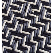 Vintage stílusú, természetes rattanból és műrattanból készült, natúr valamint fekete és fehér színű szék