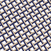 Kortárs stílusú, natúr színű teakfából készült szék, kétszínű kötélfonatos ülőfelülettel és háttámlával