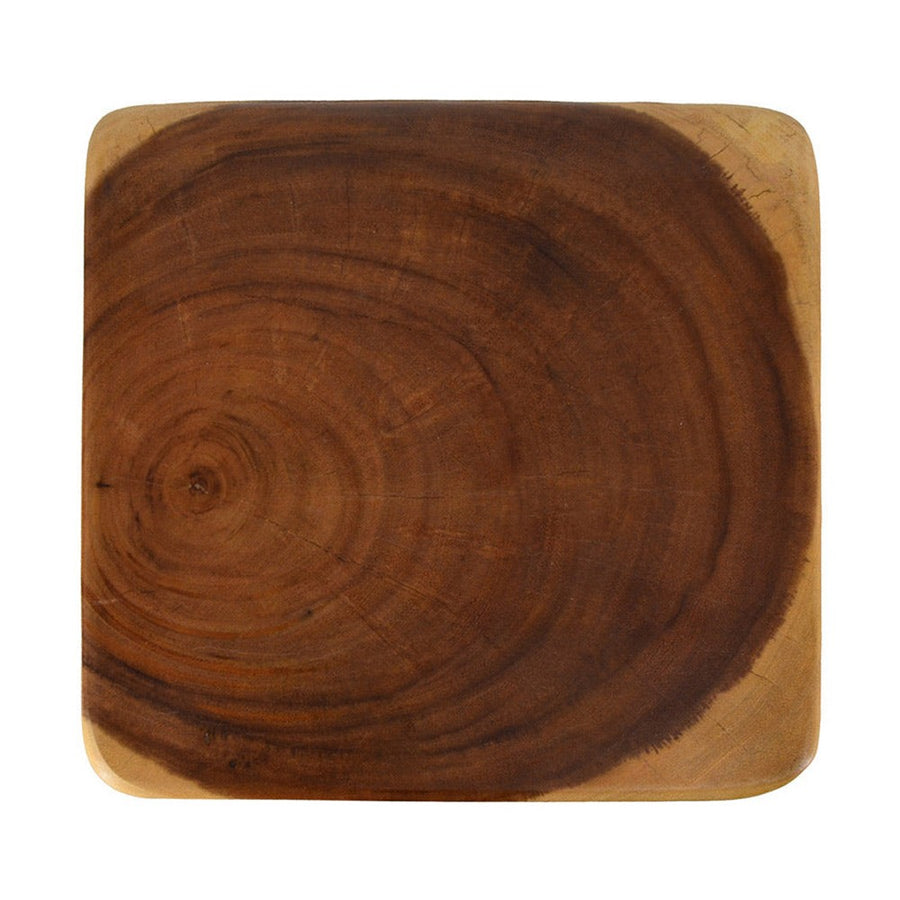 Kortárs stílusú, tömör surafából készült, natúr színű design kisasztal.