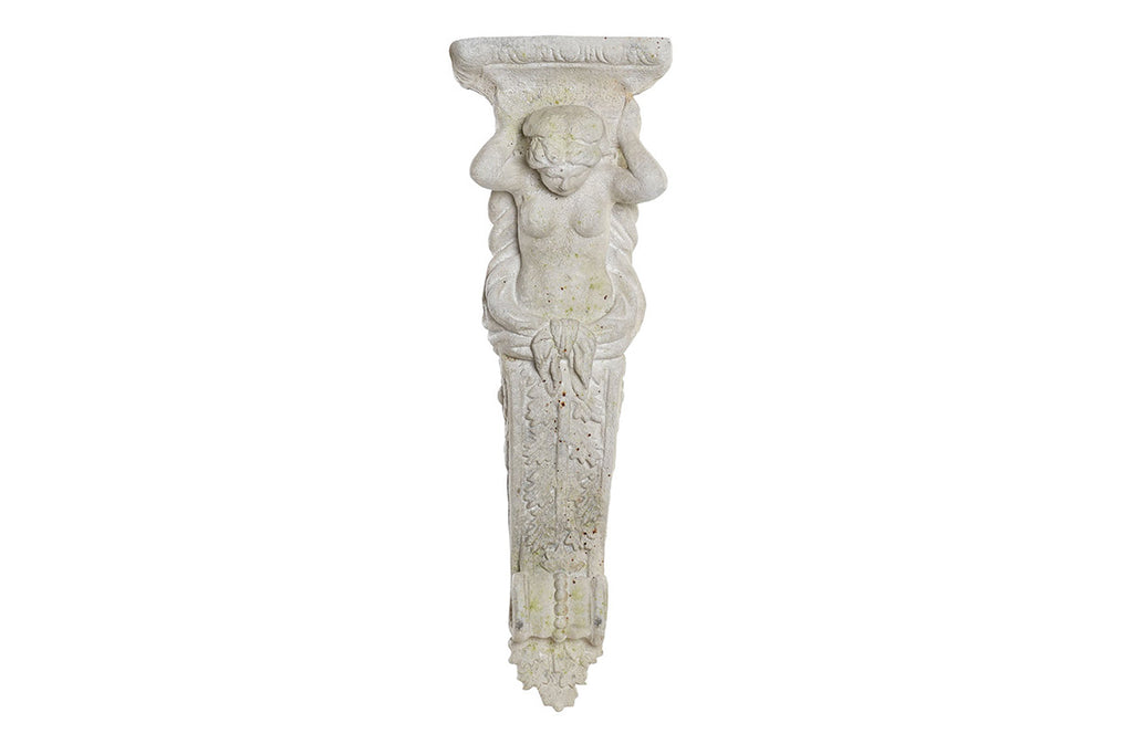 Klasszikus stílusú kariatida, antik hatású női szobor, épület konzoldísz