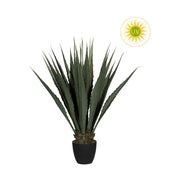 UV-álló, mű agávé bokor fekete, műanyag cserépben