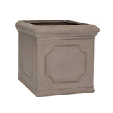 HERITAGE taupe színű négyzetes fiberstone kaspó 60 × 60 × 60 cm, klasszikus kialakítással