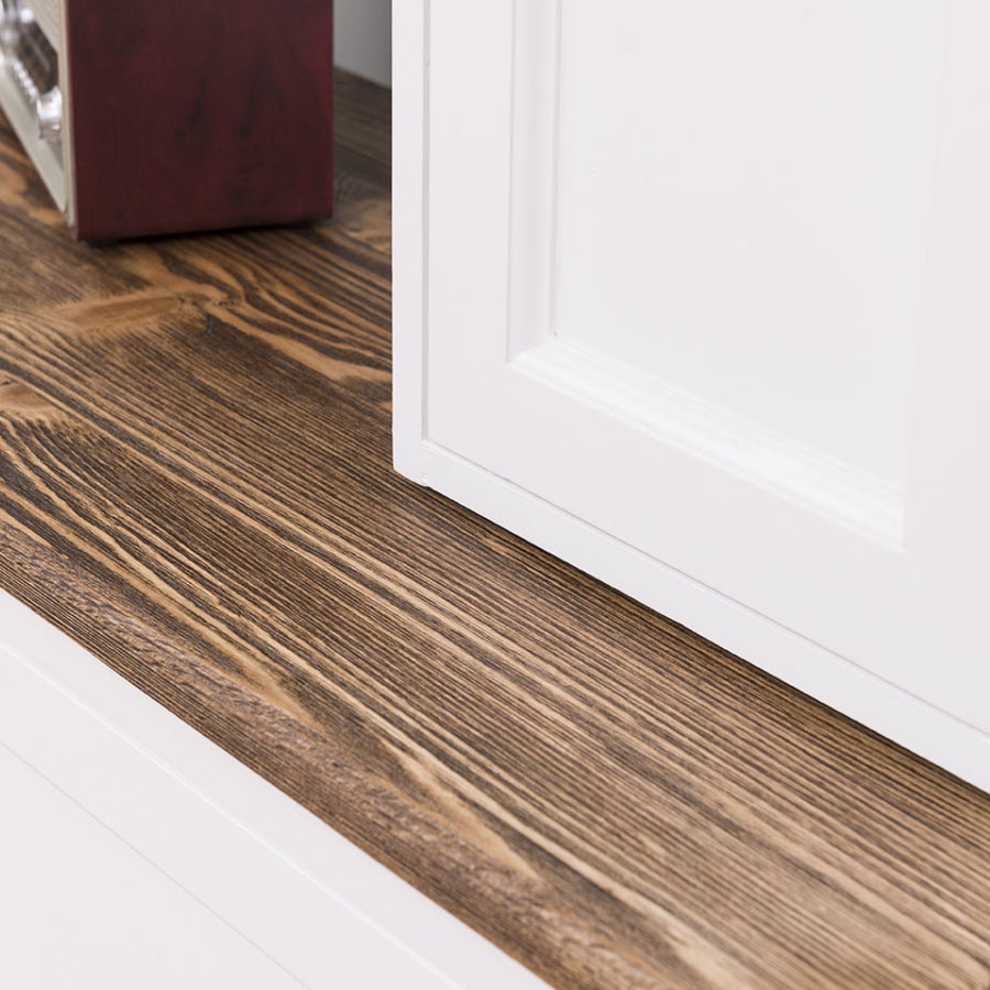 Kételemes, fenyőfa, tömörfa TV szekrény, fehér és Natúr színű.