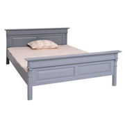 Fenyőfa ágykeret 140x200 cm-es méretben, fix fejtámlával és lábvéggel