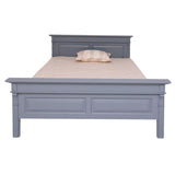 Fenyőfa ágykeret 140x200 cm-es méretben, fix fejtámlával és lábvéggel