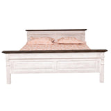 Fenyőfa ágykeret 180x200 cm-es méretben, fix fejtámlával és lábvéggel