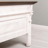 Fenyőfa ágykeret 180x200 cm-es méretben, fix fejtámlával és lábvéggel