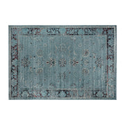 Suyay türkiz szőnyeg 230x160 cm – teljes felülnézet, virágmotívumos mintázat