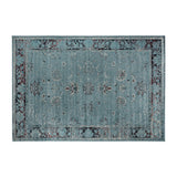 Suyay türkiz szőnyeg 230x160 cm – teljes felülnézet, virágmotívumos mintázat