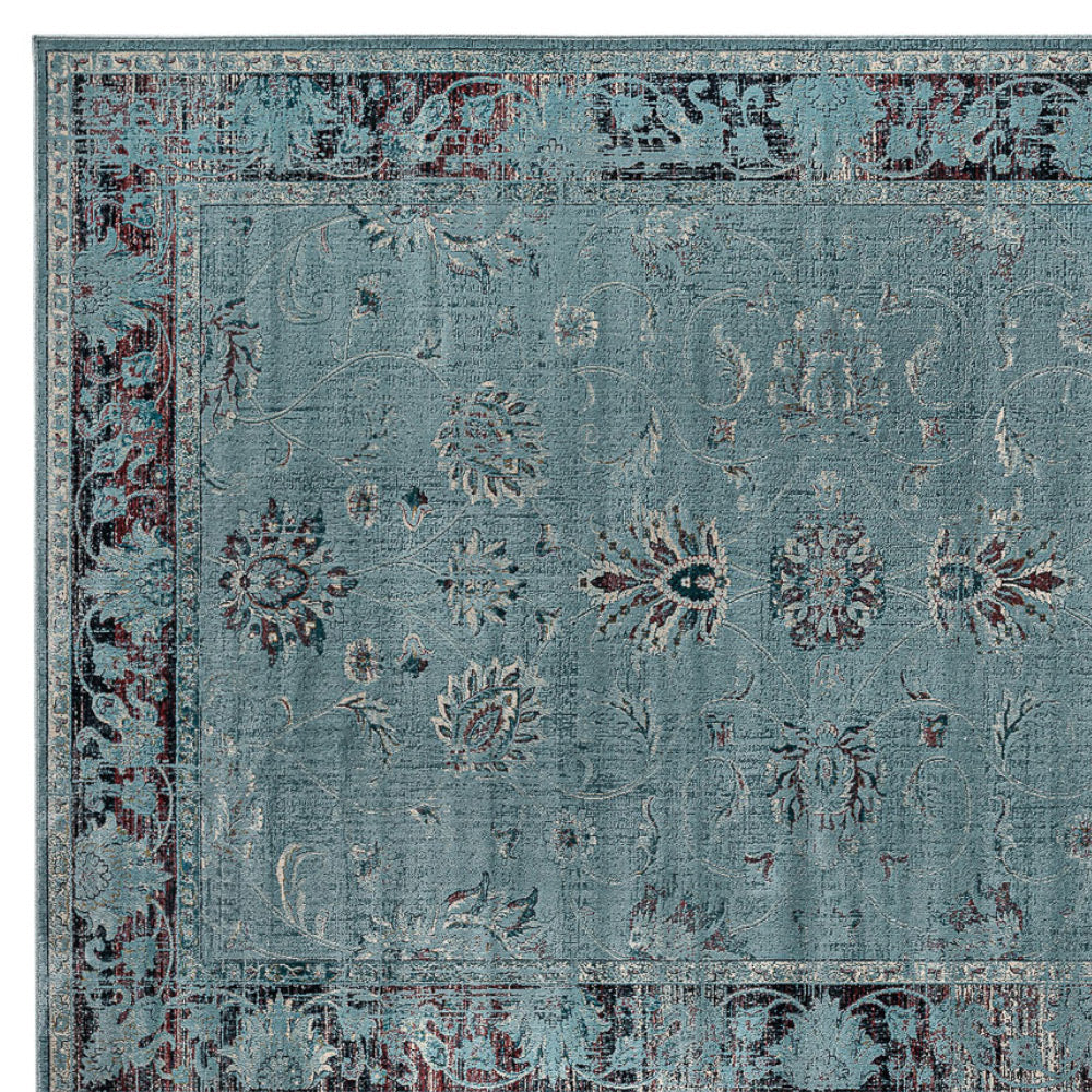 Türkiz orientál stílusú szőnyeg – részlet a központi mintázatról, Suyay kollekció