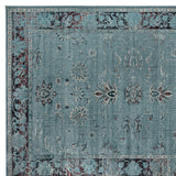 Türkiz orientál stílusú szőnyeg – részlet a központi mintázatról, Suyay kollekció