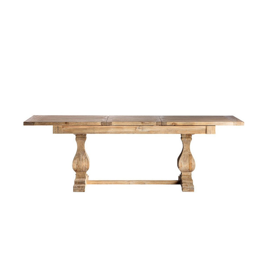 Koloniál stílusú, bővíthető, újrahasznosított szilfából készült étkezőasztal