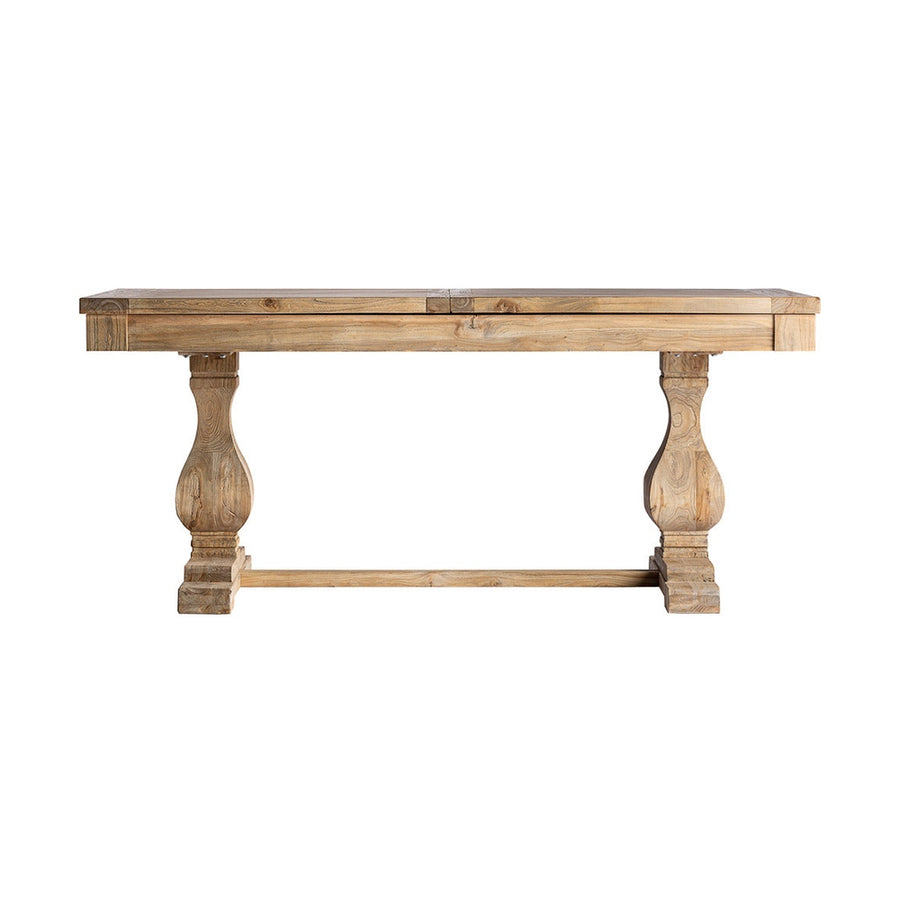 Koloniál stílusú, bővíthető, újrahasznosított szilfából készült étkezőasztal