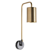 Kortárs stílusú, fekete és aranyszínű, fém falilámpa fémből készült lámpabúrával