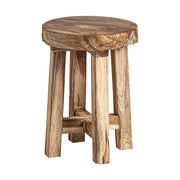 Törzsi stílusú, kézműves, trópusi fából készült ülőke