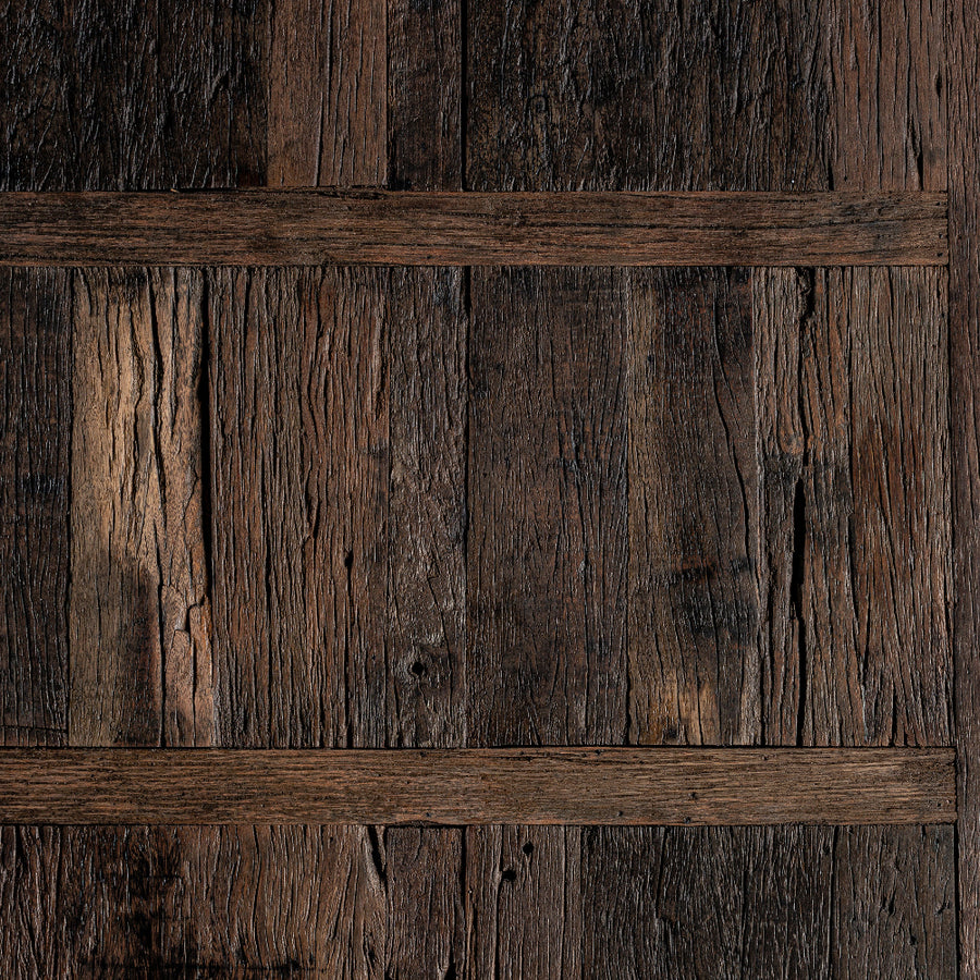 Nagyméretű, provanszi stílusú, szilfából és mangófából készült étkezőasztal.