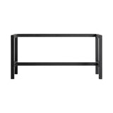 Fekete színű, vasból készült vitrinszekrény lábazat – frontális nézet, Bern kollekció