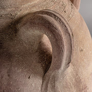 Óriás méretű, antikolt felületű, mediterrán stílusú, terrakotta padlóváza