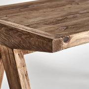 Kortárs stílusú, natúr színű, újrahasznosított fenyőfából készült íróasztal