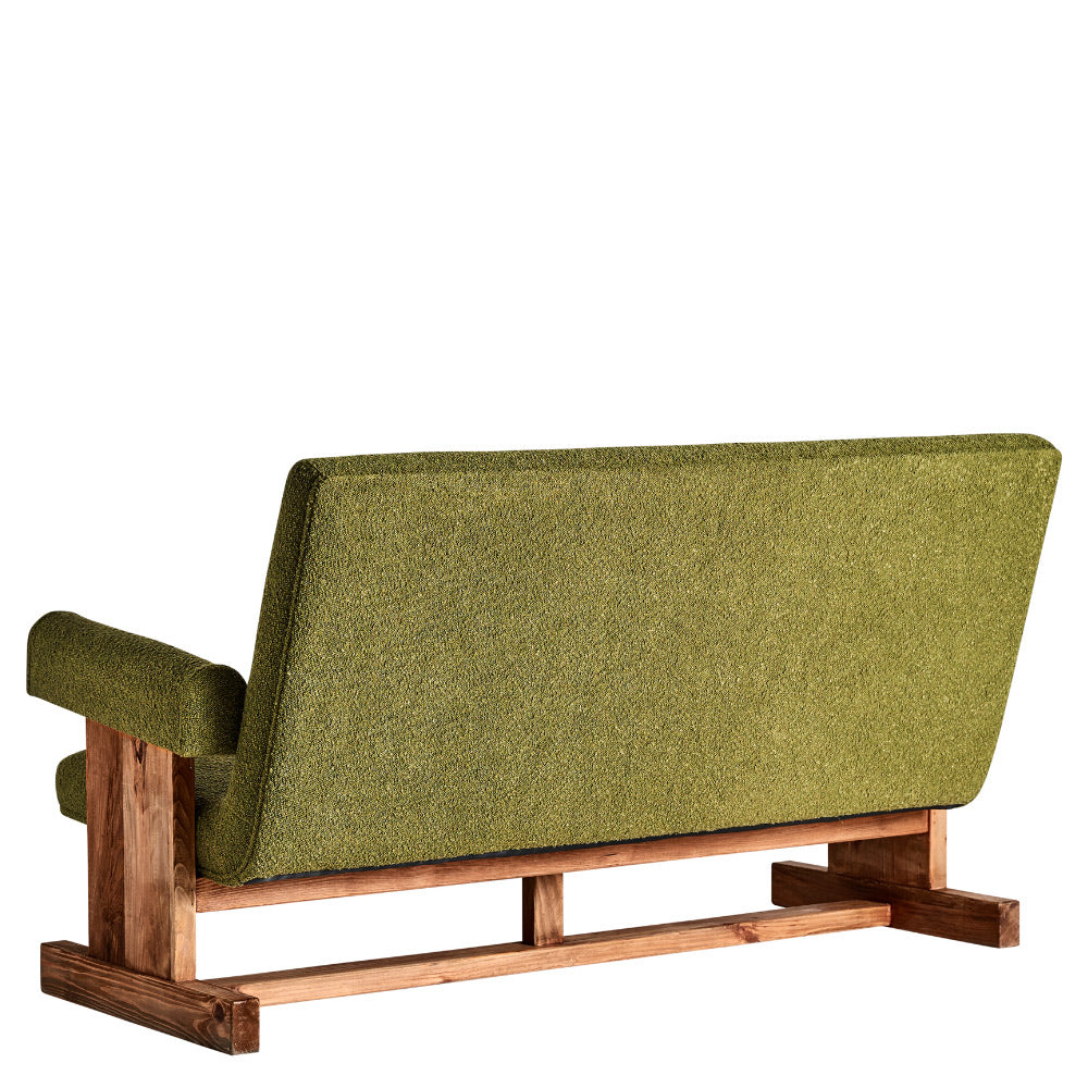2 személyes design buklé kanapé zöld 158 cm "Creusot"