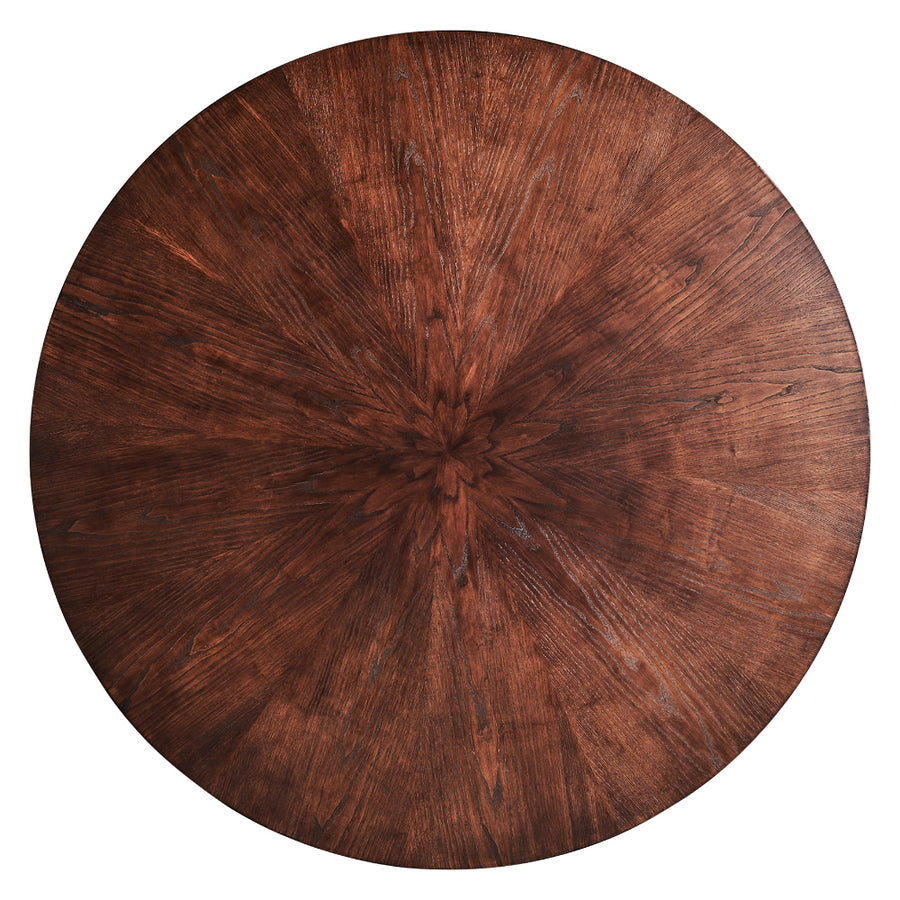 Art deco stílusú, aranyszínű, fémszerkezetes étkezőasztal fenyőfa fedlappal.