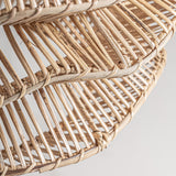 Kortárs-japandi sítlusú, natúr színű, rattanból készült, design függeszték lámpa
