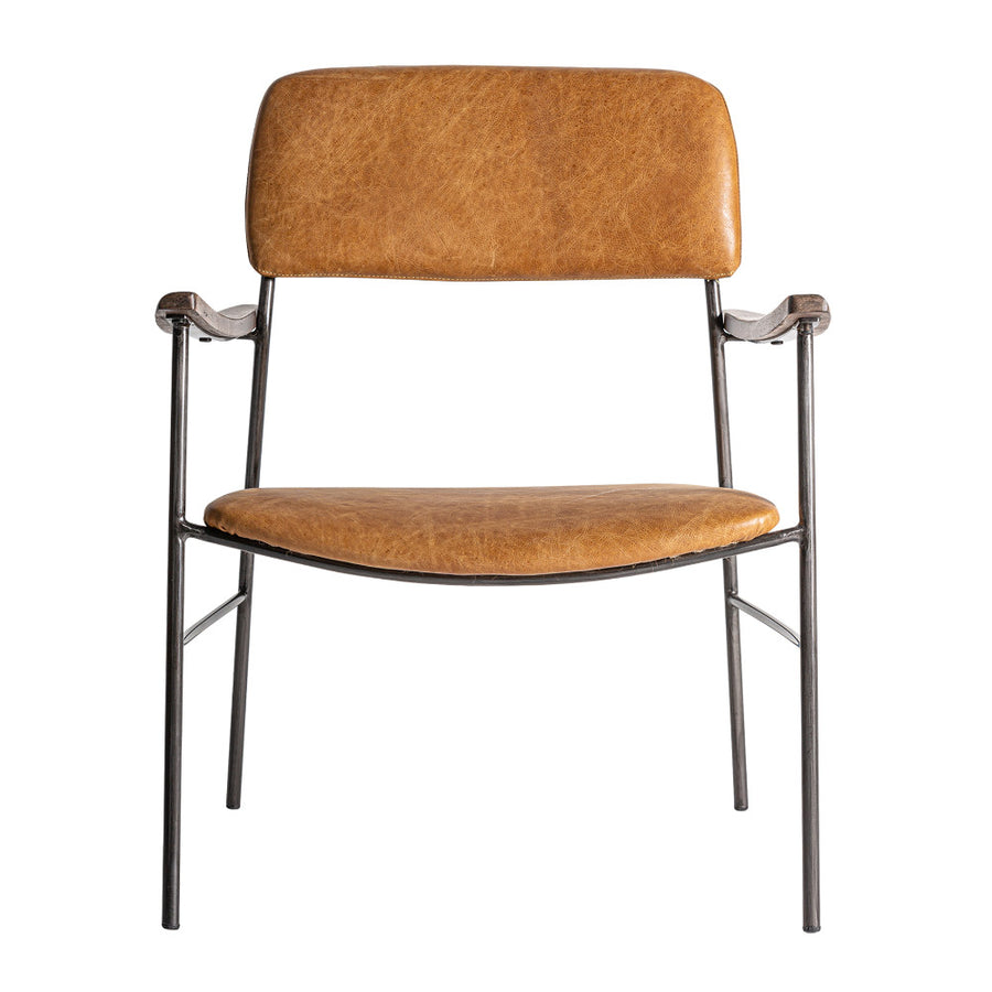 WAKY barna fém-műbőr karosszék 81 cm