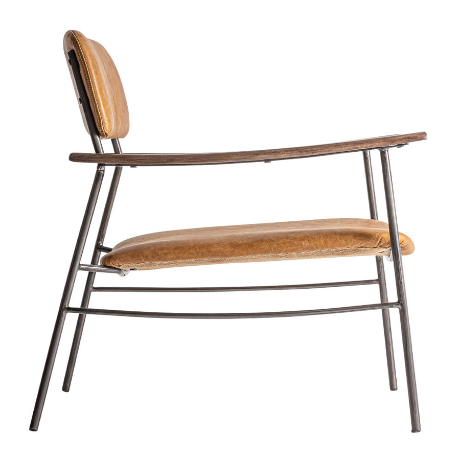 WAKY barna fém-műbőr karosszék 81 cm