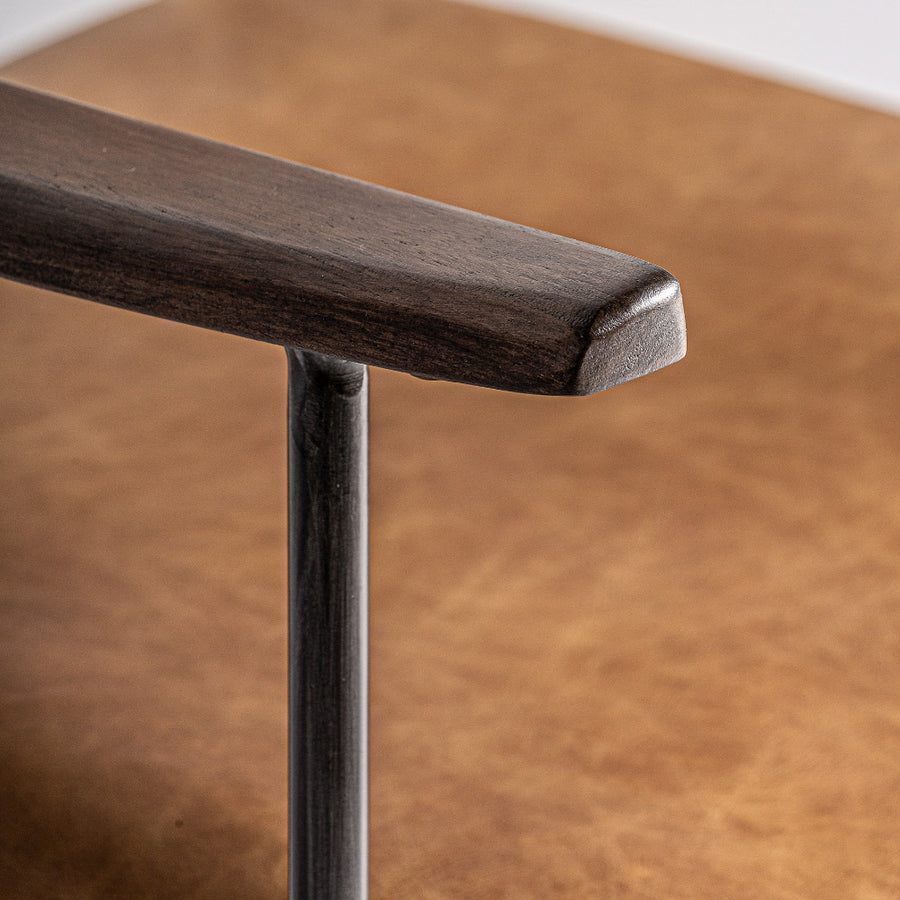 WAKY barna fém-műbőr karosszék 81 cm