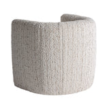 Erbach fotel hátoldali nézet – texturált buklé kárpit és ívelt forma