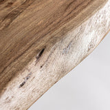 Akáciafa bisztróasztal asztallap éle – lakkozott felület, természetes textúra