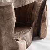 Khaled rusztikus dohányzóasztal – nyitott középső polc