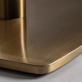 Aranyszínű acél talp részlet texturált felülettel – Valreas glamour asztal