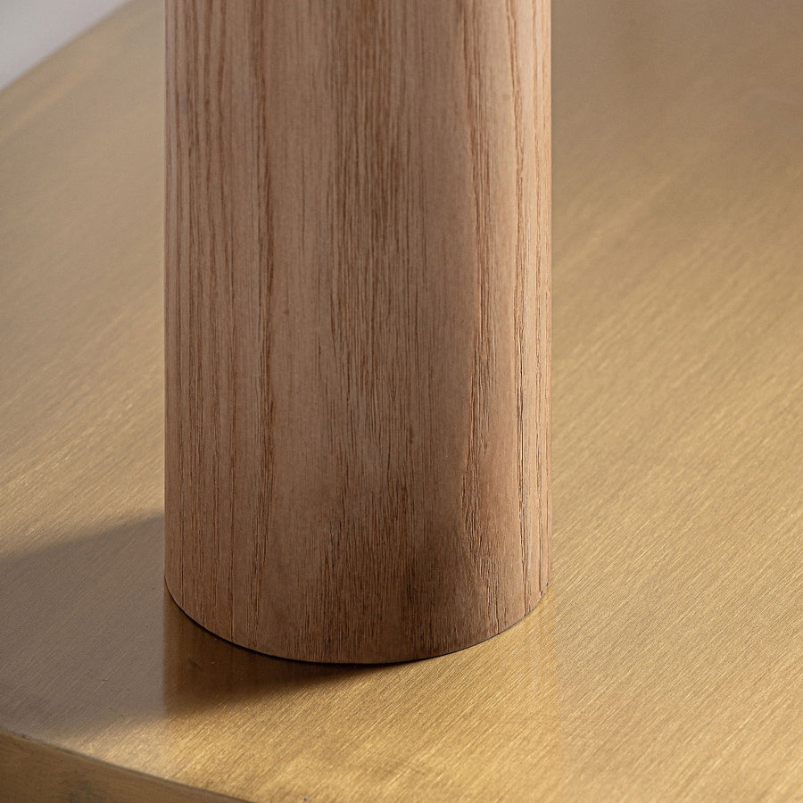 Tölgyfa láb részlet – natúr pácolt felület és faerezet közelről