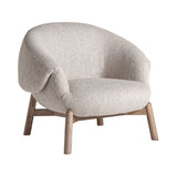 Jacquard fotel buklé kárpittal és nyírfa lábakkal – perspektivikus nézet