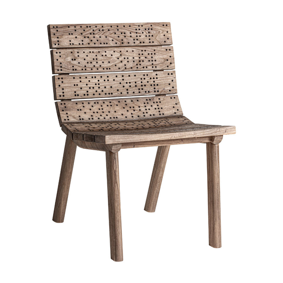 Jacquard nyírfa szék háromnegyedes nézet – perforált mintázattal