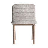 Jacquard buklé kárpitos szék elölnézet – bézs textúrájú háttámlával