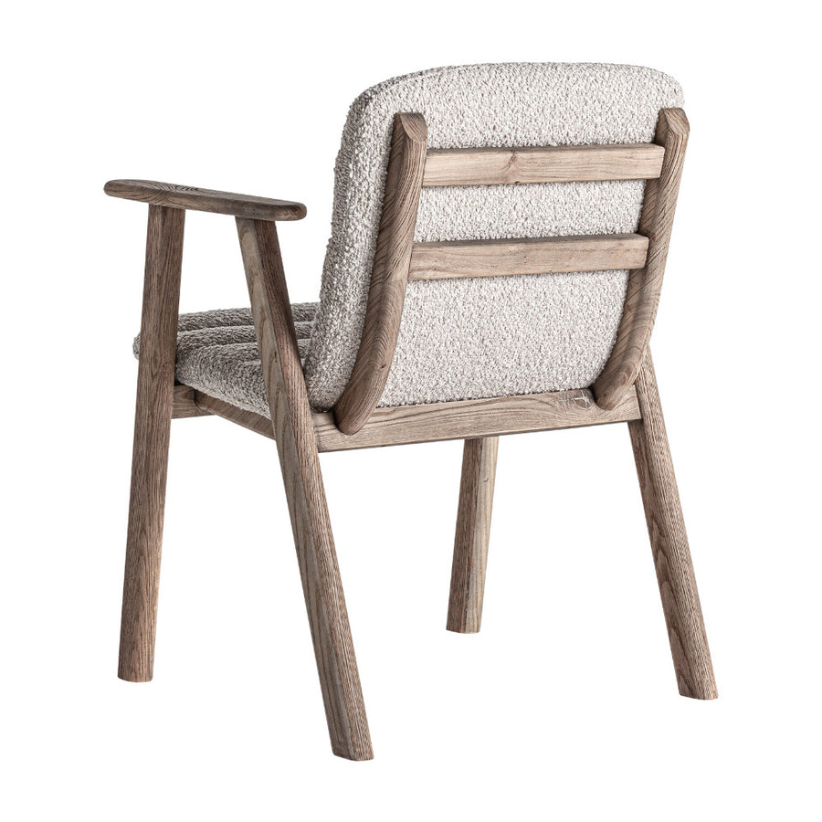 Jacquard szék hátulról – natúr nyírfa merevítés és buklé kárpit