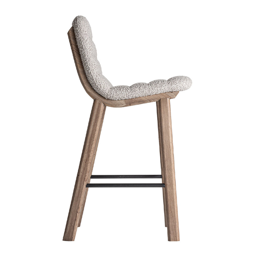 Bárszék oldalnézet – ívelt háttámla és párnázott ülés