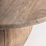 Mangófa asztallap lekerekített éllel – Jacquard dohányzóasztal felületrészlet